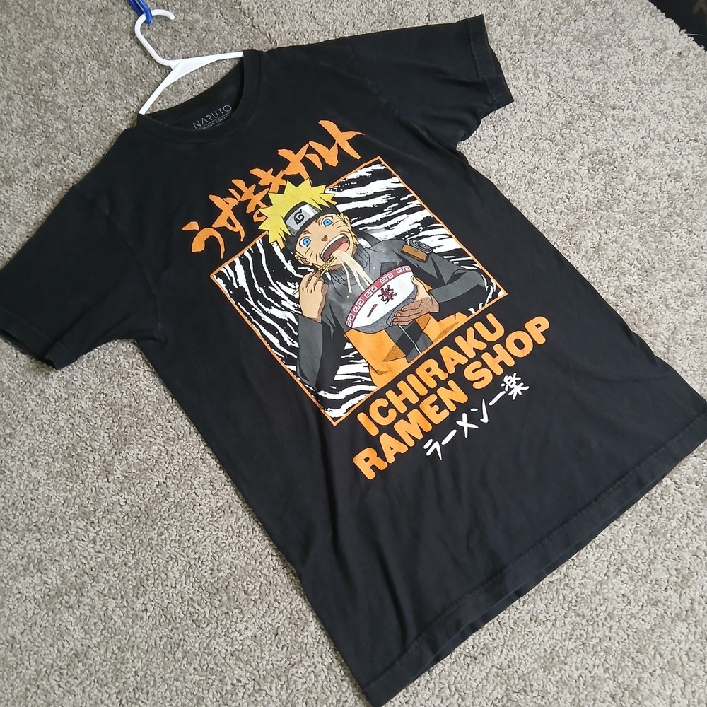 Naruto Shippuden Ichiraku Ramen Shop Graphic T-Shirt Black Mens Medium Viz Media